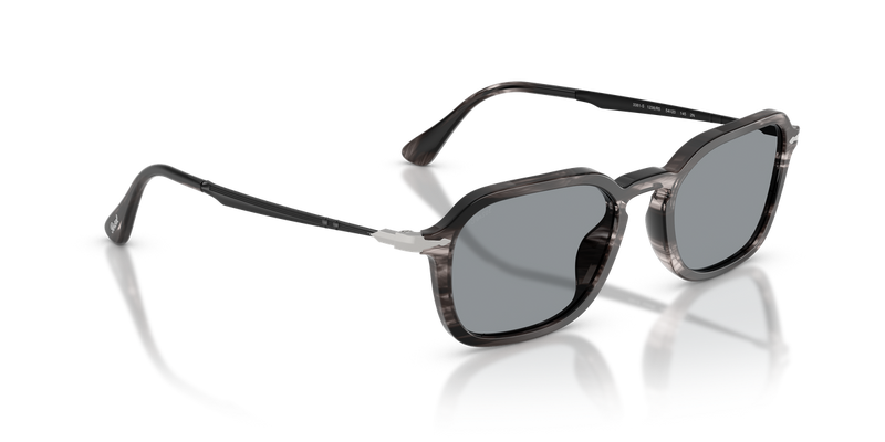 Persol PO3381S in Striped Black & Grey / Blue (1238R5) - Alternate View