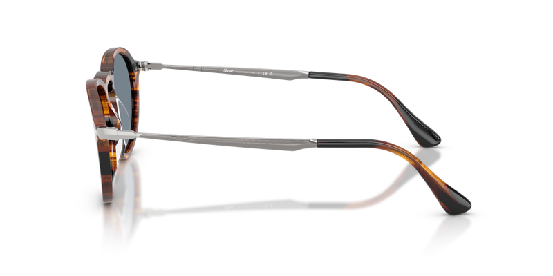 Persol PO3383S in Striped Black & Brown / Light Blue (123556) - Back View
