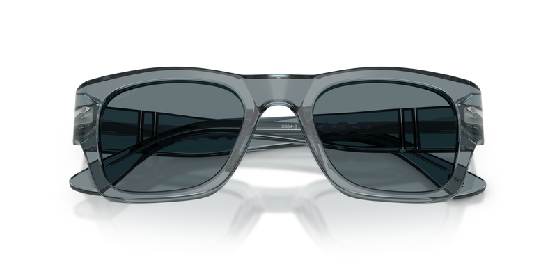 Persol PO3384S in Transparent Ocean / Dark Blue Polarized (12273R) - Side View