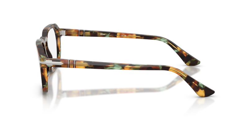 Persol PO3390V in Tortoise Brown & Pearl Green / Clear (1230) - Back View