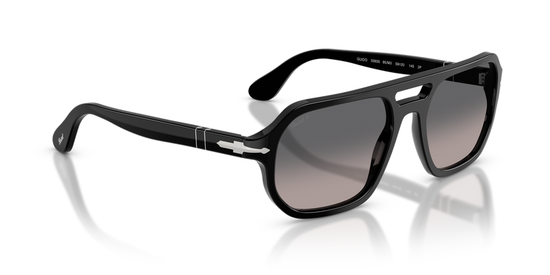 Persol GUIDO in Black / Gradient Grey Polarized (95/M3) - Alternate View