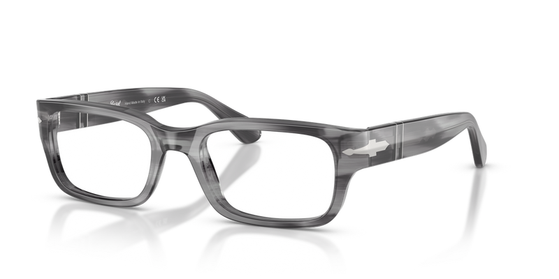 Persol PO3399V in Striped Grey / Clear (1192) - Front View