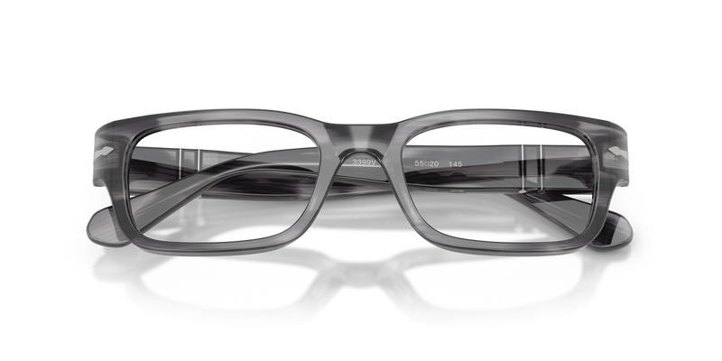 Persol PO3399V in Striped Grey / Clear (1192) - Side View