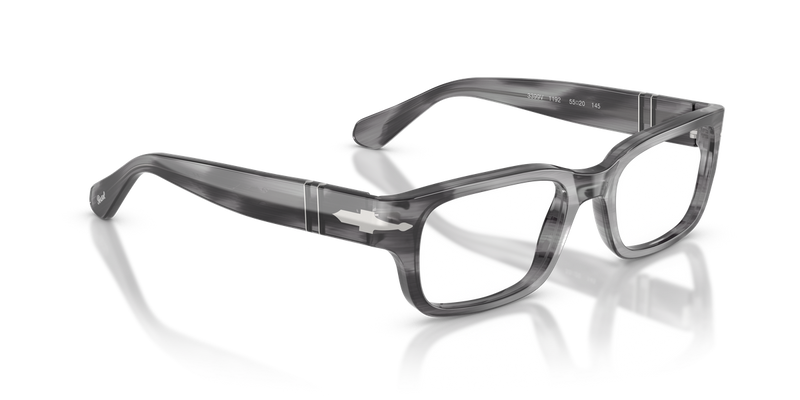 Persol PO3399V in Striped Grey / Clear (1192) - Alternate View
