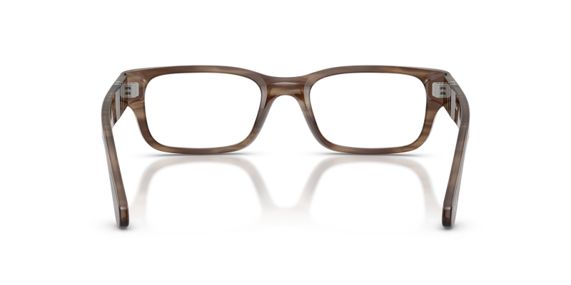 Persol PO3399V in Striped Brown / Clear (1208) - Alternate View