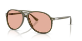 Transparent Oliva Green / Peach (11424B)