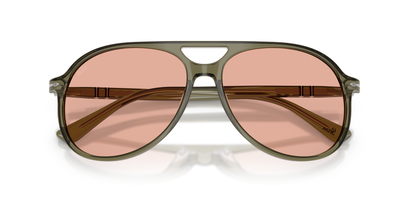 Persol WALTER in Transparent Oliva Green - Side View