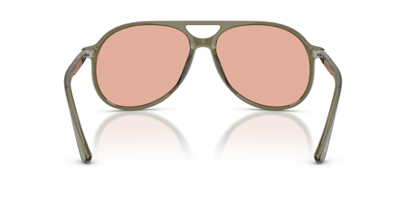 Persol WALTER in Transparent Oliva Green - Temple Detail
