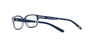 Navy Blue On White/Crystal / Demo Lens (1246)