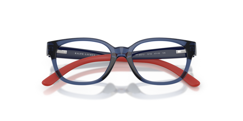 Polo Prep 0PP8551U in Shiny Transparent Navy Blue - Side View