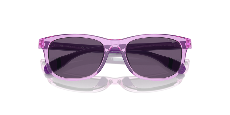 Polo Prep 0PP9507U in Shiny Transparent Lilac - Side View