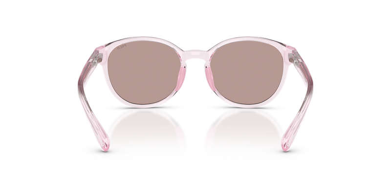 Polo Prep 0PP9509U in Shiny Transparent Pink - Temple Detail