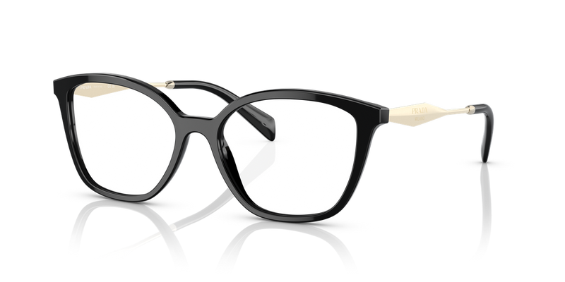Prada PR 02ZVF in Black / Demo Lens (1AB1O1) - Front View