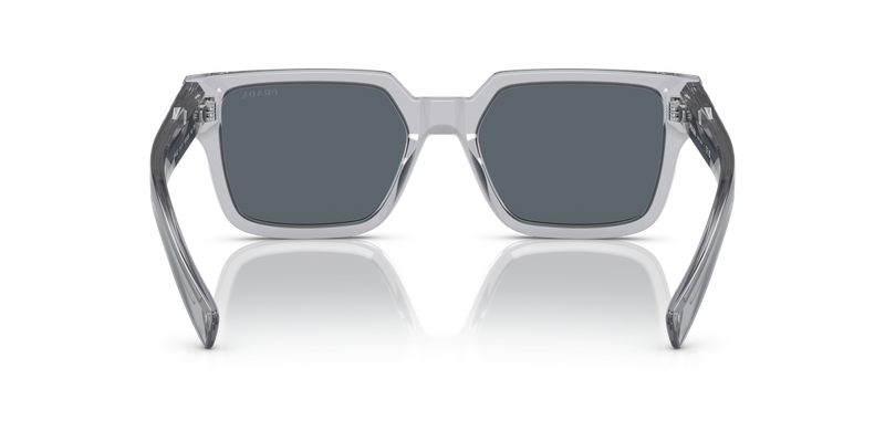 Prada PR 03ZS in Transparent Grey / Blue (U430A9) - Temple Detail