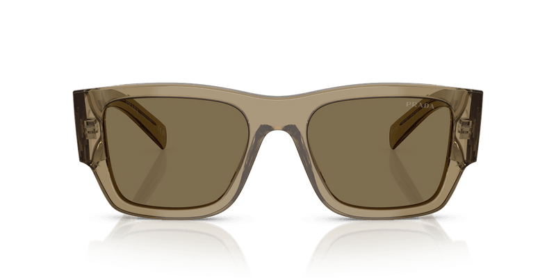 Prada PR 10ZSF in Bark / Light Brown (22H90F) - Temple Detail