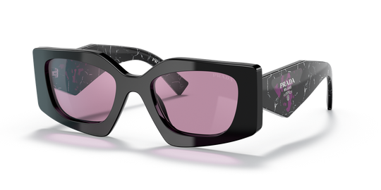 Prada PR 15YS - Black / Dark Violet Mirror Silver Int (1AB07Q)