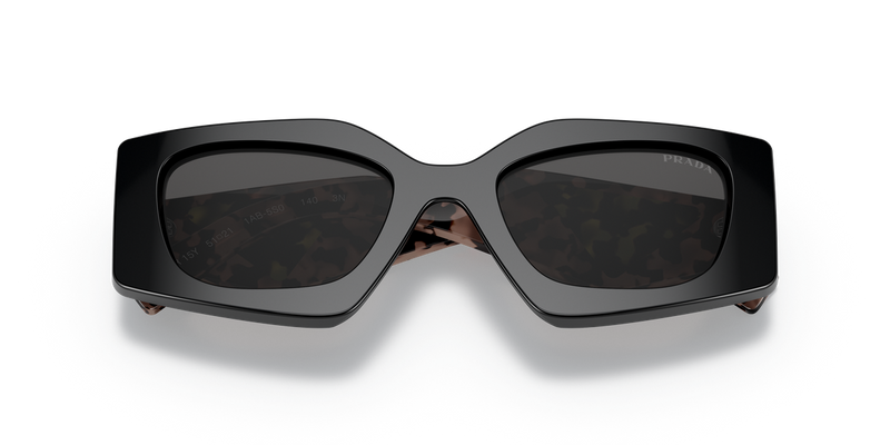 Prada PR 15YS in Black / Dark Grey (1AB5S0) - Side View