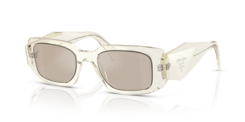 Prada PR 17WSF in Transparent Champagne / Ivory Mirror Internal Silver (19X30N) - Alternate View