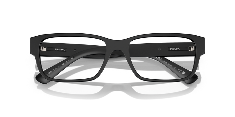 Prada PR 18ZVF in Matte Black / Demo Lens (1BO1O1) - Side View