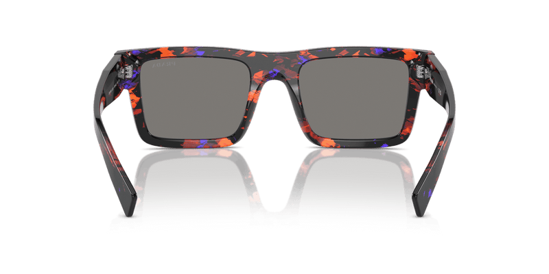 Prada PR 19WS in Abstract Orange / Dark Grey Mirror Blue/Red (06V40E) - Front View