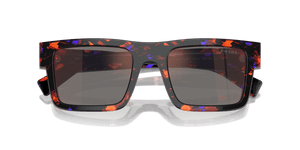 Abstract Orange / Dark Grey Mirror Blue/Red (06V40E)