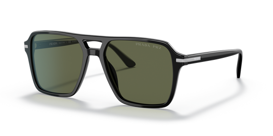Prada PR 20YS - Black / Polarized Green (1AB03R)
