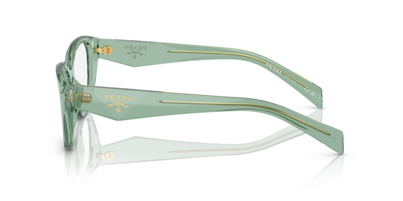 Prada PR 21ZV in Transparent Sage / Demo Lens (11R1O1) - Back View