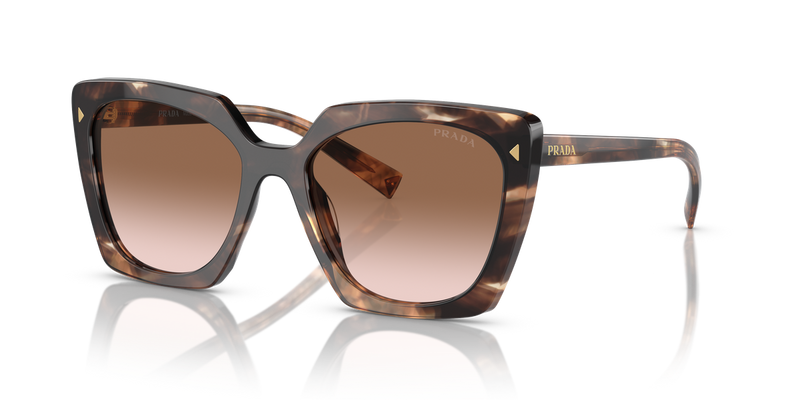 Prada PR 23ZS in Caramel Tortoise / Brown Gradient (07R0A6) - Front View