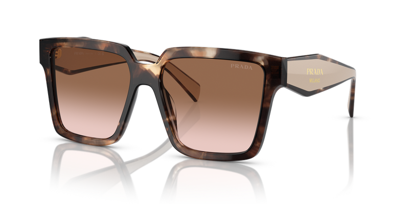 Prada PR 24ZS in Caramel Tortoise / Brown Gradient (07R0A6) - Front View