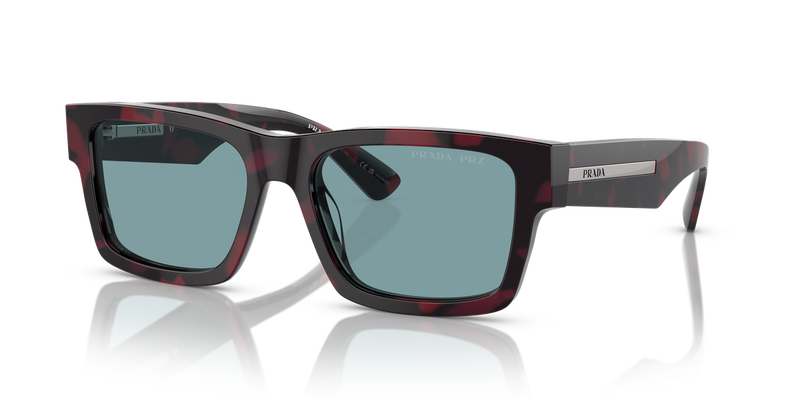 Prada PR 25ZS in Purple Tortoise / Polarized Green (18I04D) - Alternate View