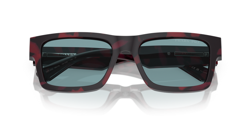 Prada PR 25ZS in Purple Tortoise / Polarized Green (18I04D) - Alternate View