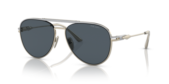 Prada PR 54ZS - Silver/Pale Gold / Dark Grey (17F09T)