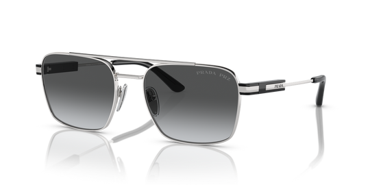 Prada PR 67ZS - Silver / Polarized Grey Gradient (1BC5W1)