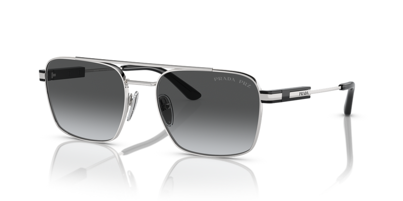 Prada PR 67ZS in Silver / Polarized Grey Gradient (1BC5W1) - Front View
