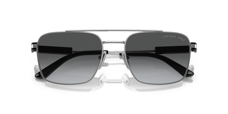 Prada PR 67ZS in Silver / Polarized Grey Gradient (1BC5W1) - Side View