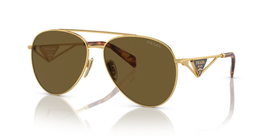 Prada PR 73ZS - Gold / Dark Brown (5AK01T)