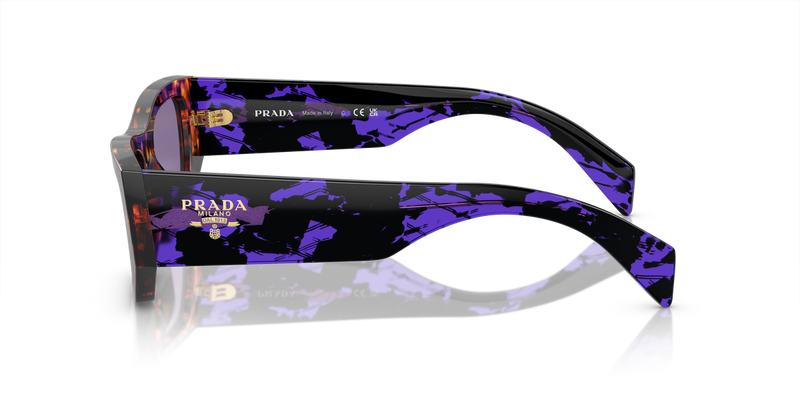 Prada PR A01S in Havana / Violet Mirror Internal Silver (14O50B) - Alternate View