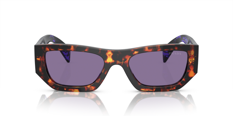 Prada PR A01S in Havana / Violet Mirror Internal Silver (14O50B) - Alternate View