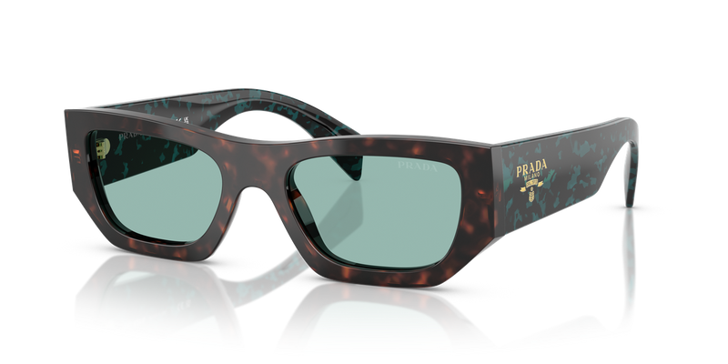 Prada PR A01S in Root Tortoise / Petrol Green (18Z40K) - Alternate View