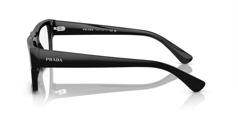 Prada PR A01V in Black / Demo Lens (16K1O1) - Back View