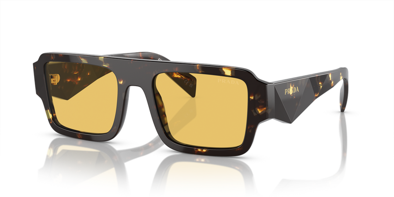 Prada PR A05S in Black Malt Tortoise / Yellow (16O10C) - Front View