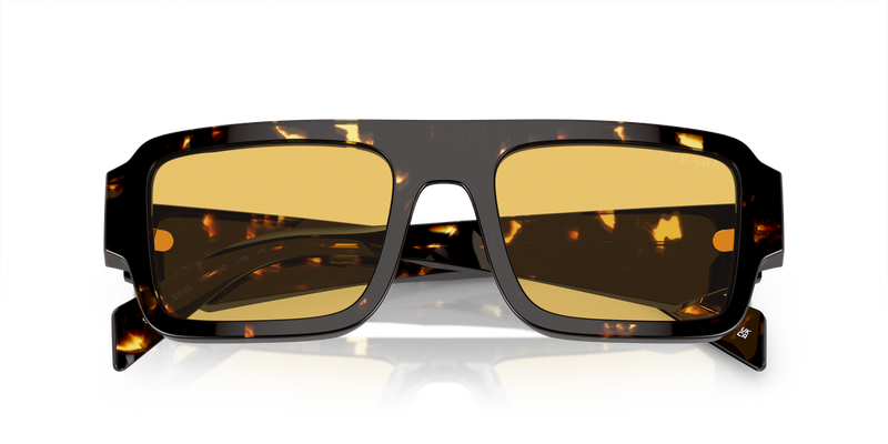 Prada PR A05S in Black Malt Tortoise / Yellow (16O10C) - Side View