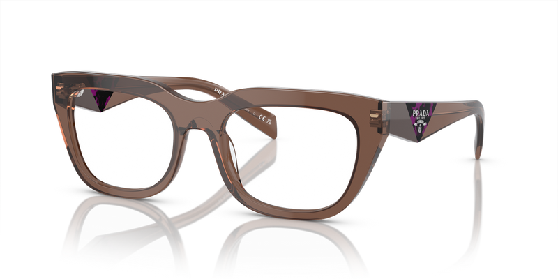 Prada PR A06V in Transparent Brown / Demo Lens (17O1O1) - Alternate View