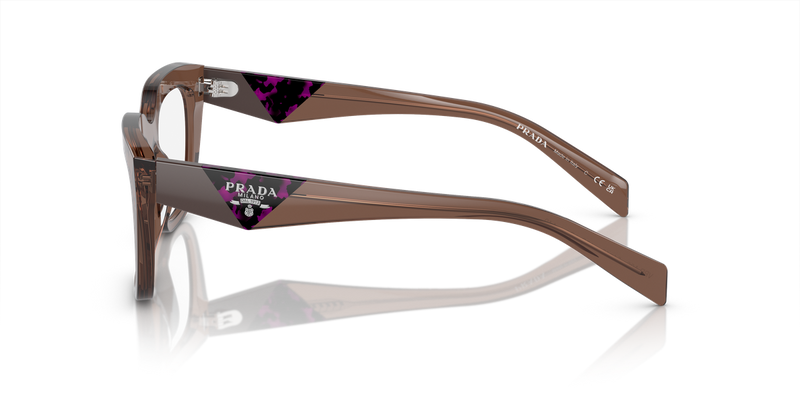 Prada PR A06V in Transparent Brown / Demo Lens (17O1O1) - Alternate View