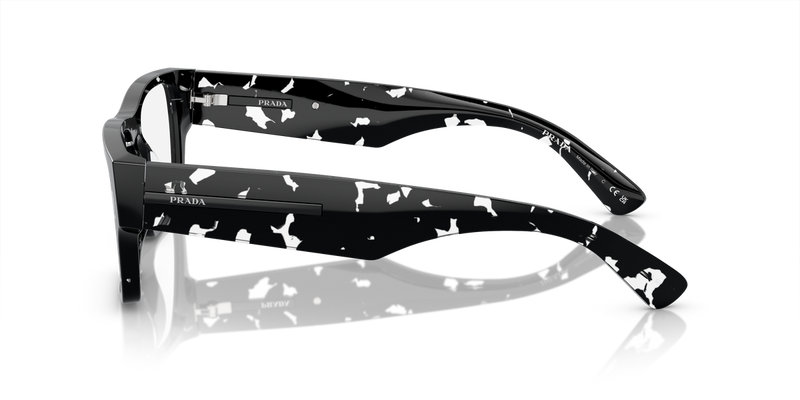 Prada PR A08V in Havana Black Transparent / Demo Lens (15O1O1) - Alternate View