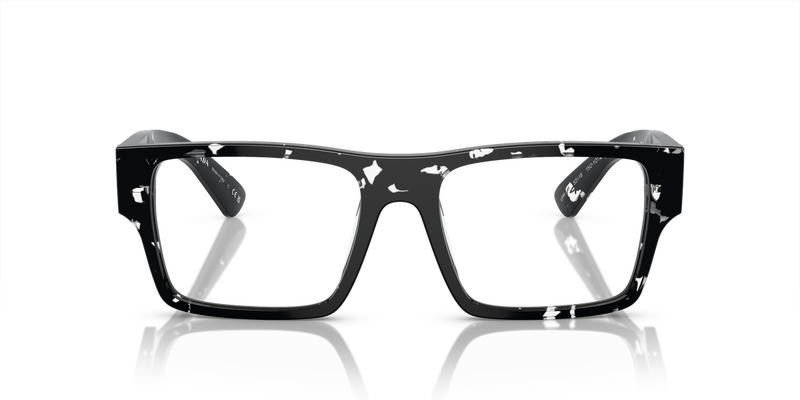 Prada PR A08V in Havana Black Transparent / Demo Lens (15O1O1) - Alternate View