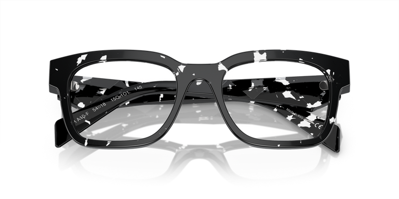 Prada PR A10VF in Havana Black Transparent / Demo Lens (15O1O1) - Side View