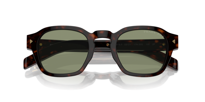 Prada PR A16SF in Radica Tortoise / Polarized Green (17N20G) - Alternate View