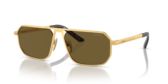 Prada PR A53S - Matte Gold / Dark Brown (1BK01T)