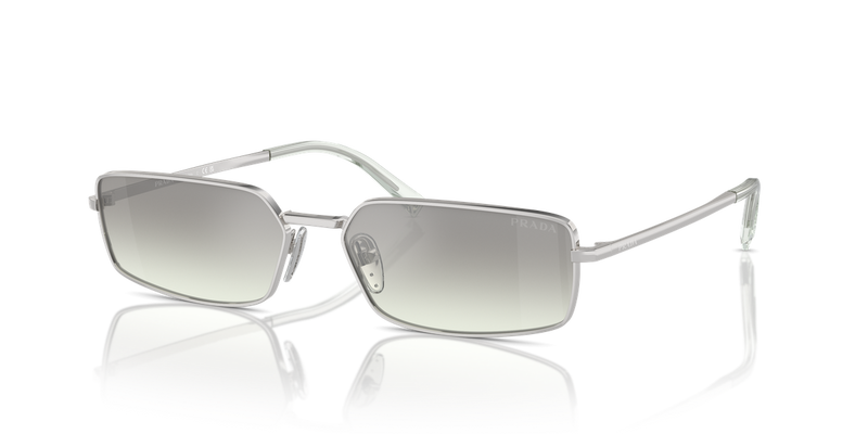 Prada PR A60S in Silver / Light Green Silver Gradient (1BC80G) - Alternate View